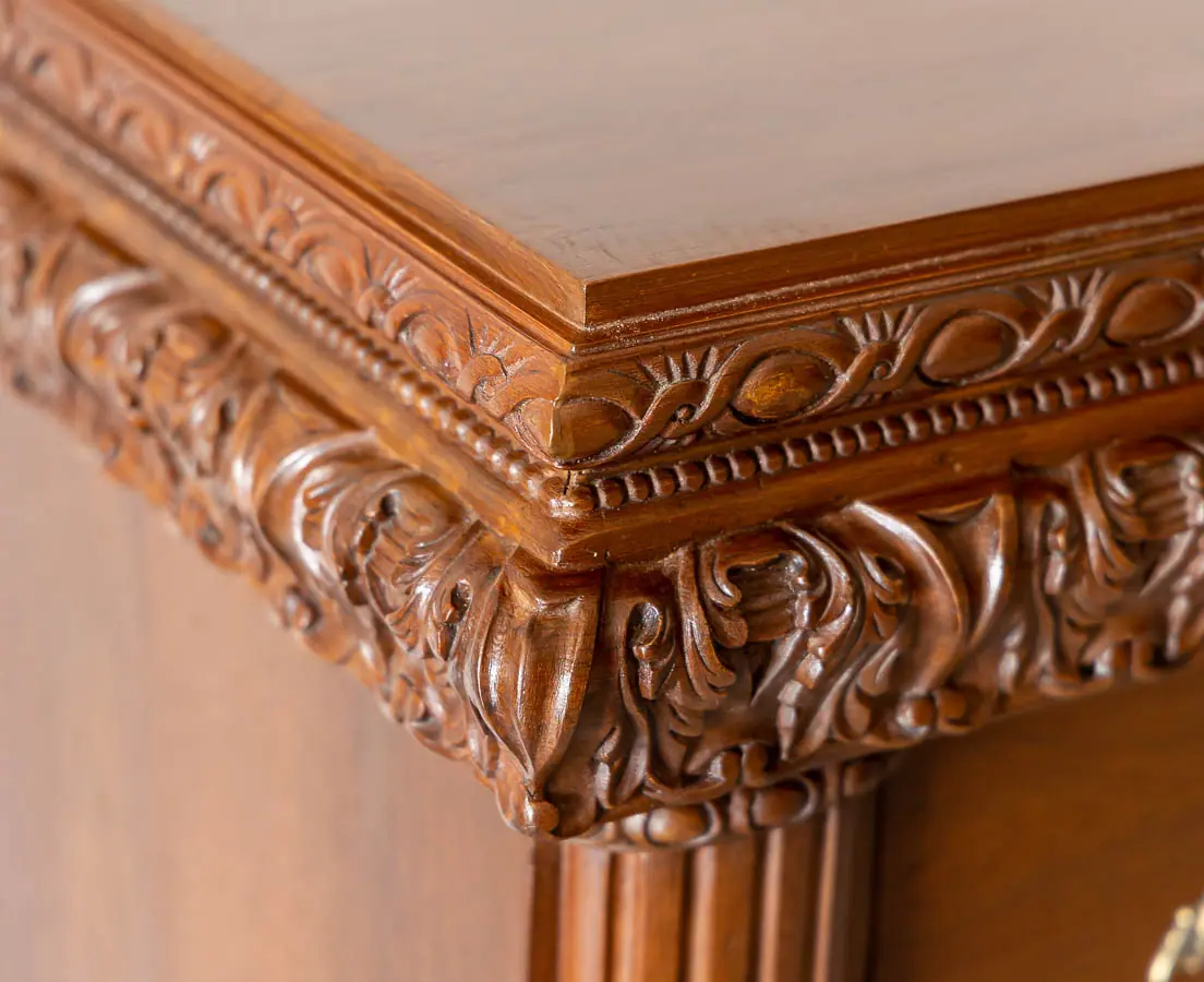 Antique Sideboards - British Colonial Teakwood Sideboard - The Past Perfect Collection