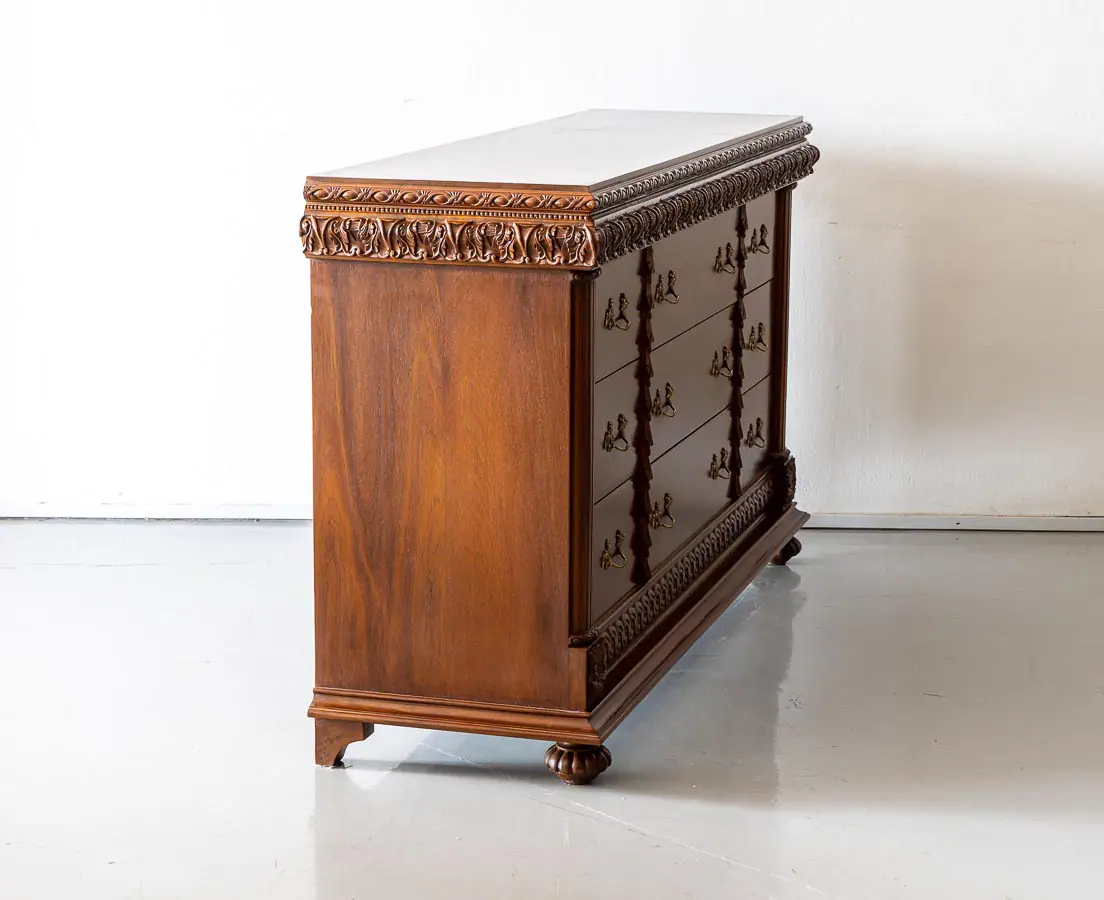 Antique Sideboards - British Colonial Teakwood Sideboard - The Past Perfect Collection