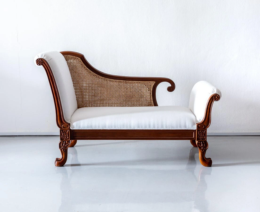 Anglo-Indian Teakwood Recamier l The Past Perfect Collection l Singapore