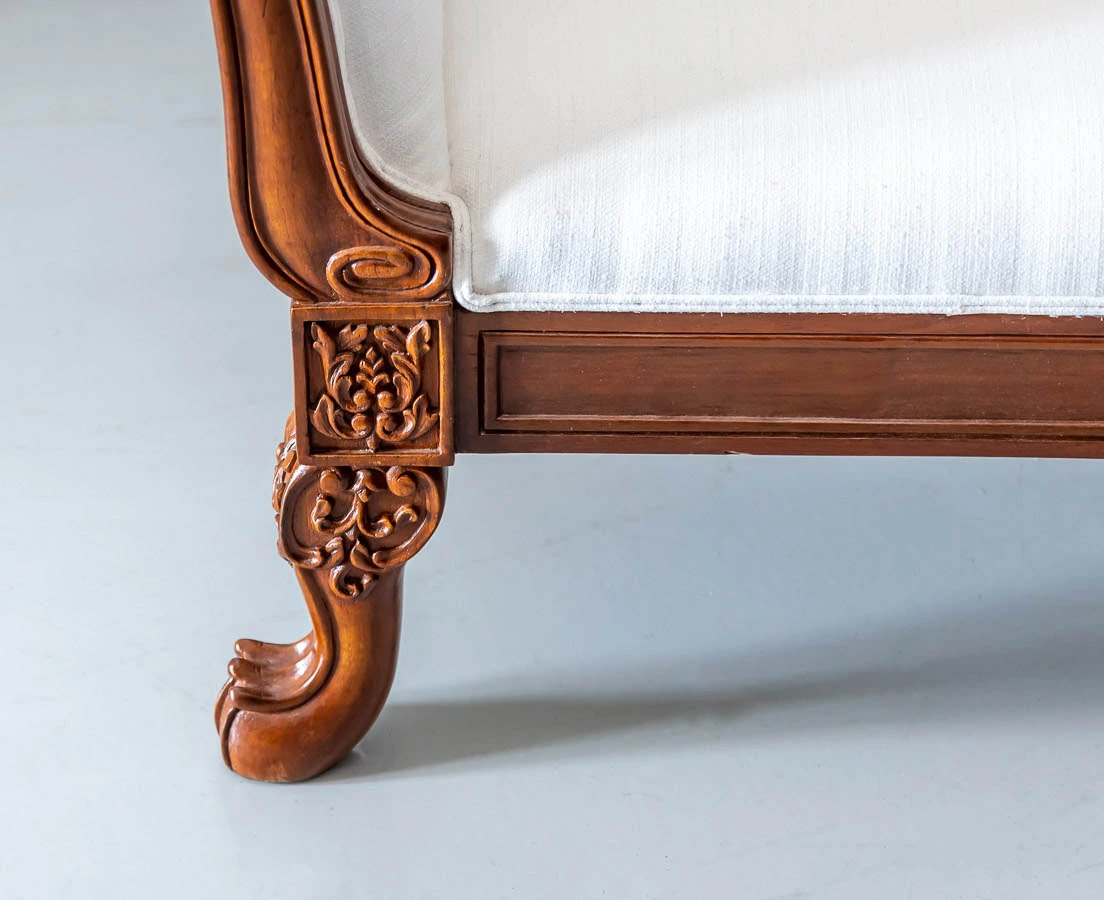 Anglo-Indian Teakwood Recamier l The Past Perfect Collection l Singapore