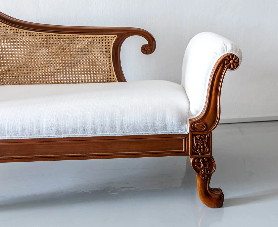 Anglo-Indian Teakwood Recamier l The Past Perfect Collection l Singapore