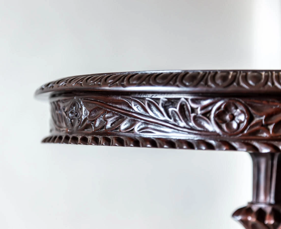 TAB-423 3L Indo-Portuguese Rosewood Round Side Table l The Past Perfect Collection l Singapore