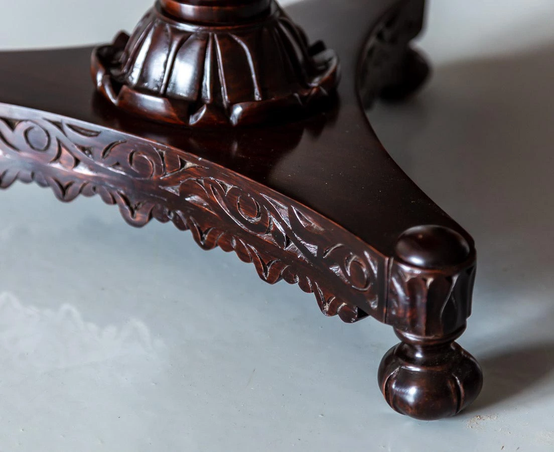 TAB-423 6L Indo-Portuguese Rosewood Round Side Table l The Past Perfect Collection l Singapore