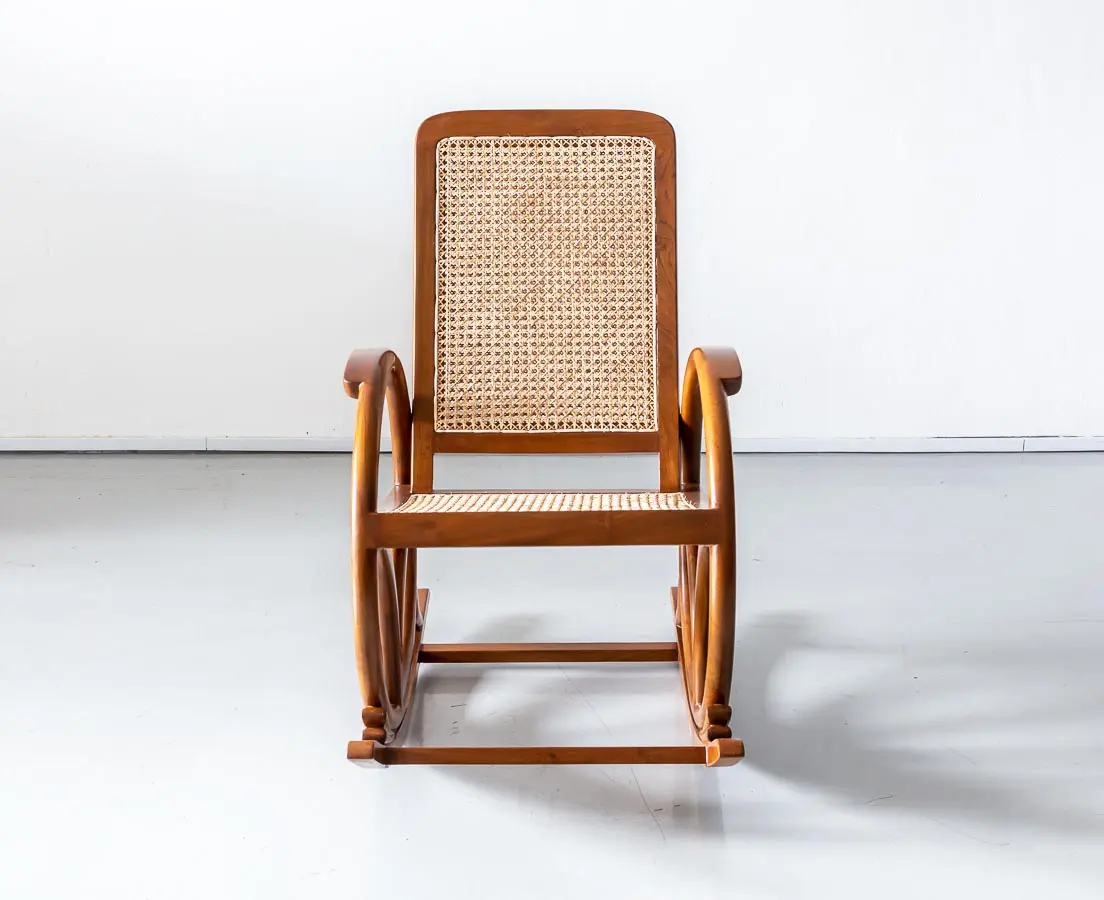 Art Deco Teakwood Rocking Chair - The Past Perfect Collection - Singapore