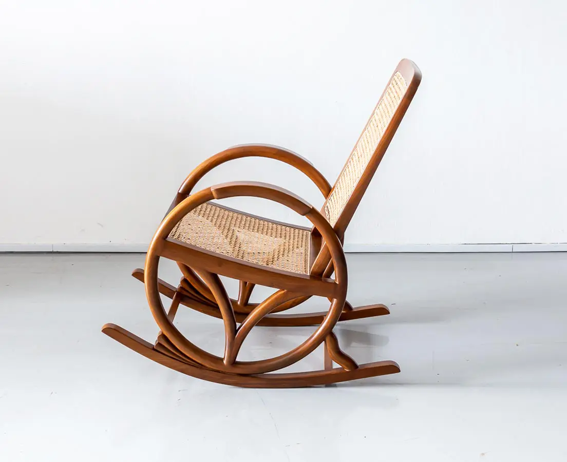 Art Deco Teakwood Rocking Chair - The Past Perfect Collection - Singapore