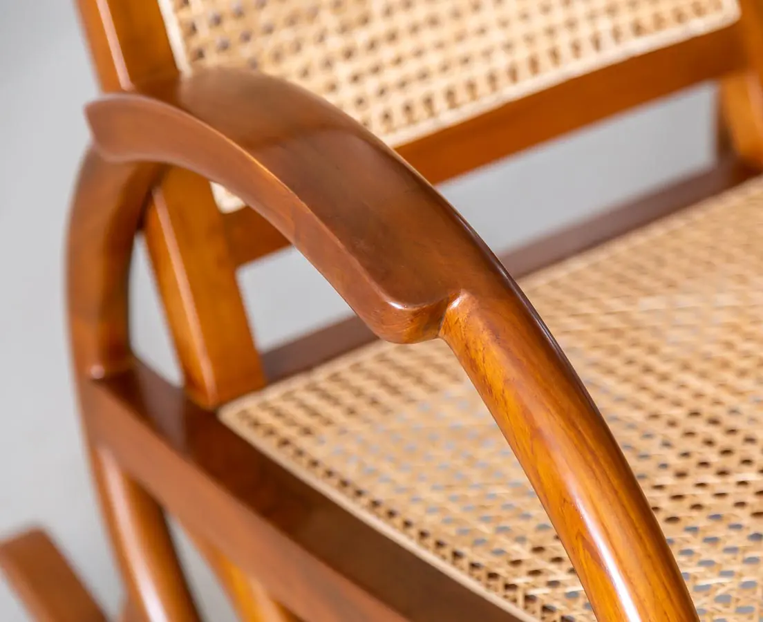 Art Deco Teakwood Rocking Chair - The Past Perfect Collection - Singapore