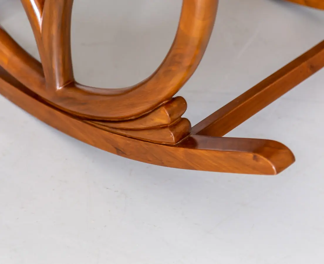 Art Deco Teakwood Rocking Chair - The Past Perfect Collection - Singapore