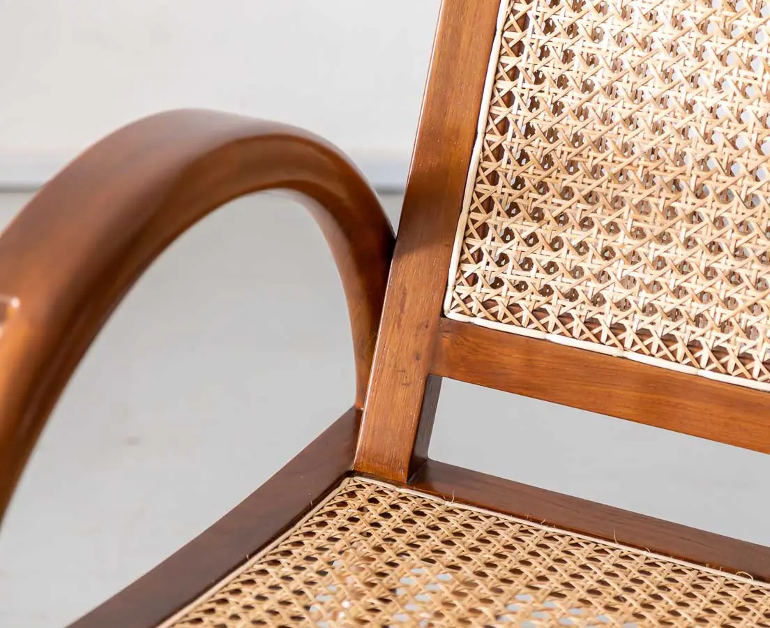 Art Deco Teakwood Rocking Chair - The Past Perfect Collection - Singapore