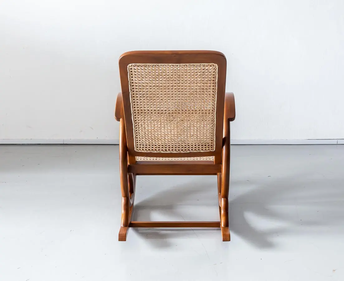 Art Deco Teakwood Rocking Chair - The Past Perfect Collection - Singapore