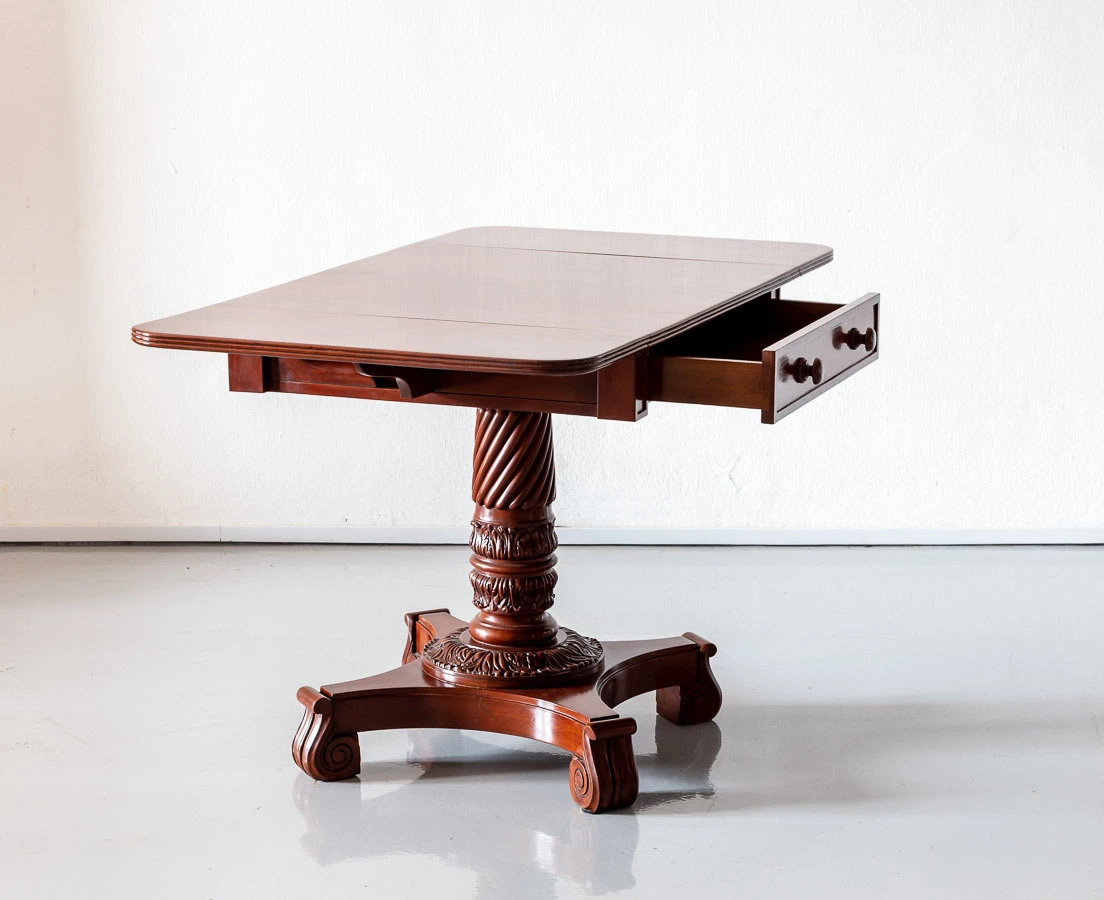 Anglo-Indian Mahogany Drop Leaf Table l The Past Perfect Collection l Singapore