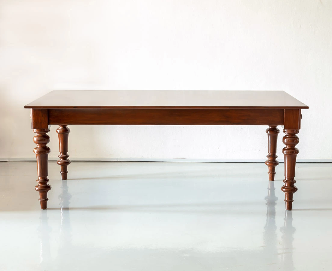 TAB-412 1L Anglo-Indian Teakwood Campaign Dining Table l The Past Perfect Collection l Singapore