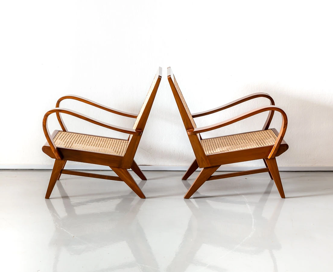 CHA-244 2L Pair of Teakwood Art Deco Chairs l The Past Perfect Collection l Singapore