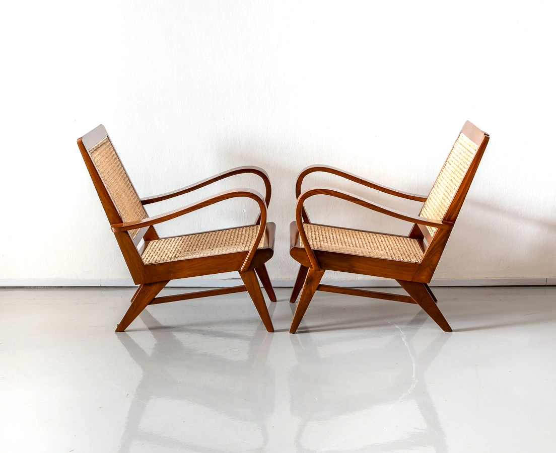CHA-244 3L Pair of Teakwood Art Deco Chairs l The Past Perfect Collection l Singapore