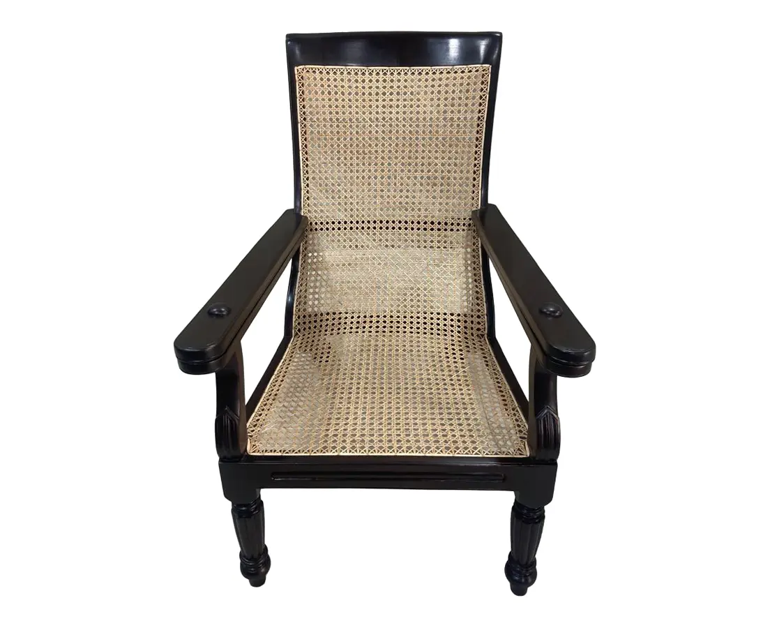 Antique British Colonial Rosewood Planters Chair