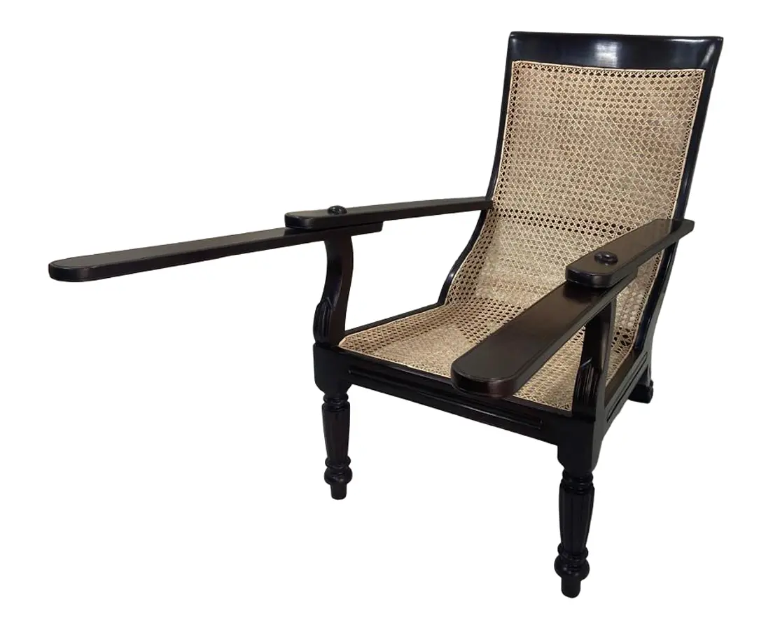 Antique British Colonial Rosewood Planters Chair