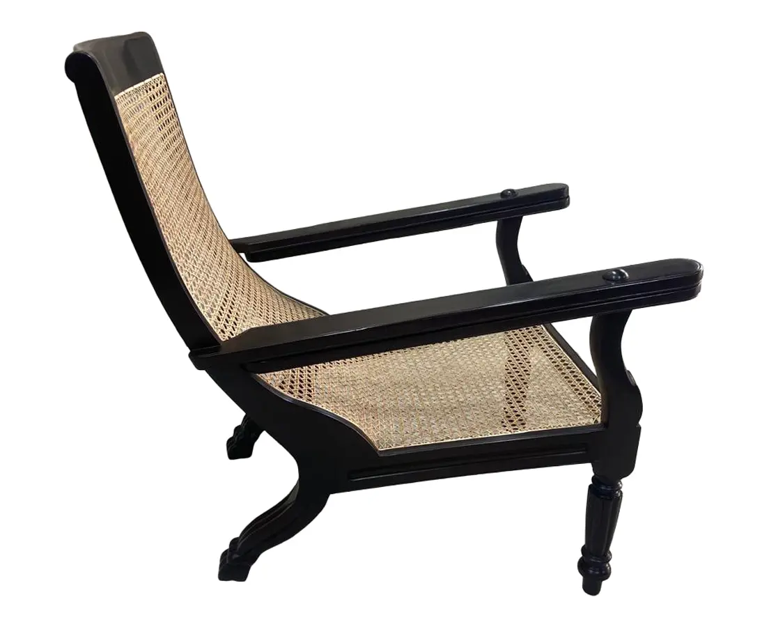 Antique British Colonial Rosewood Planters Chair