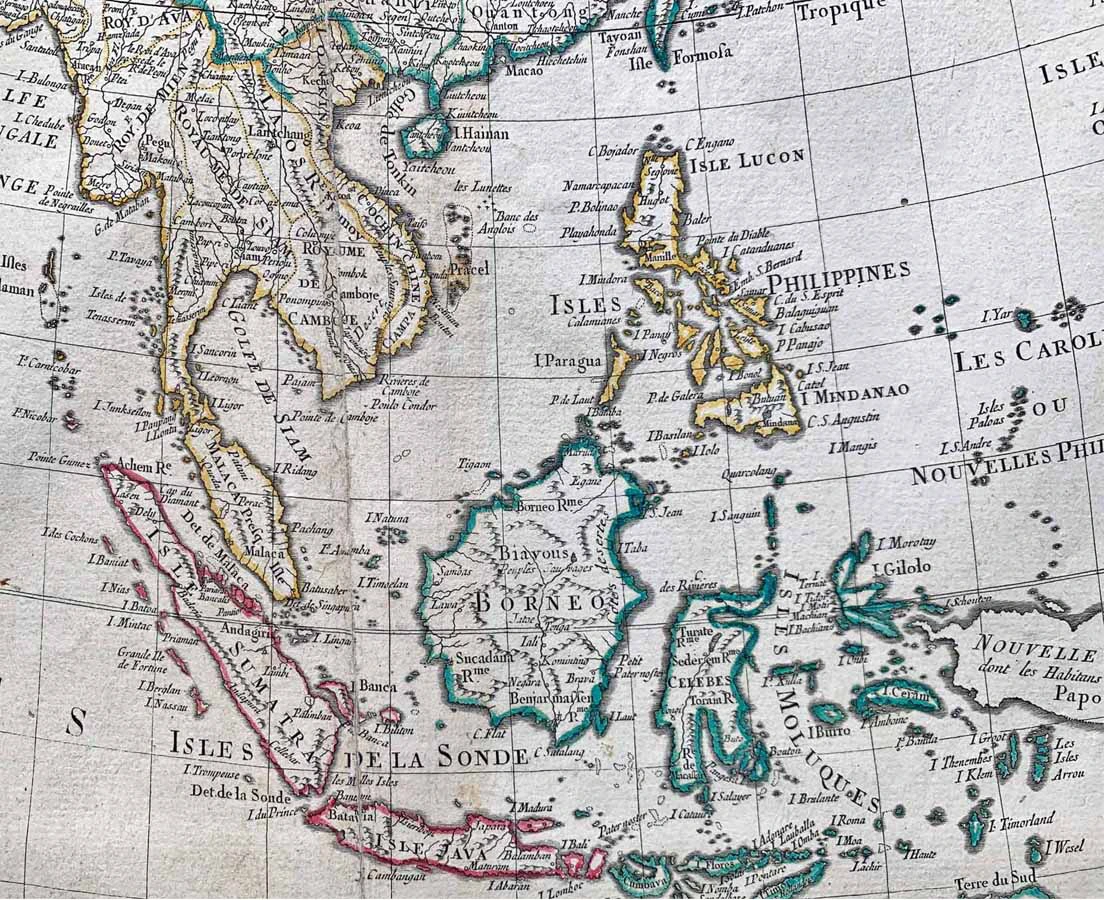 MAP-122 2L Antique Map Asia l Copper Engraving l Janvier 1782 l The Past Perfect Collection l Singapore