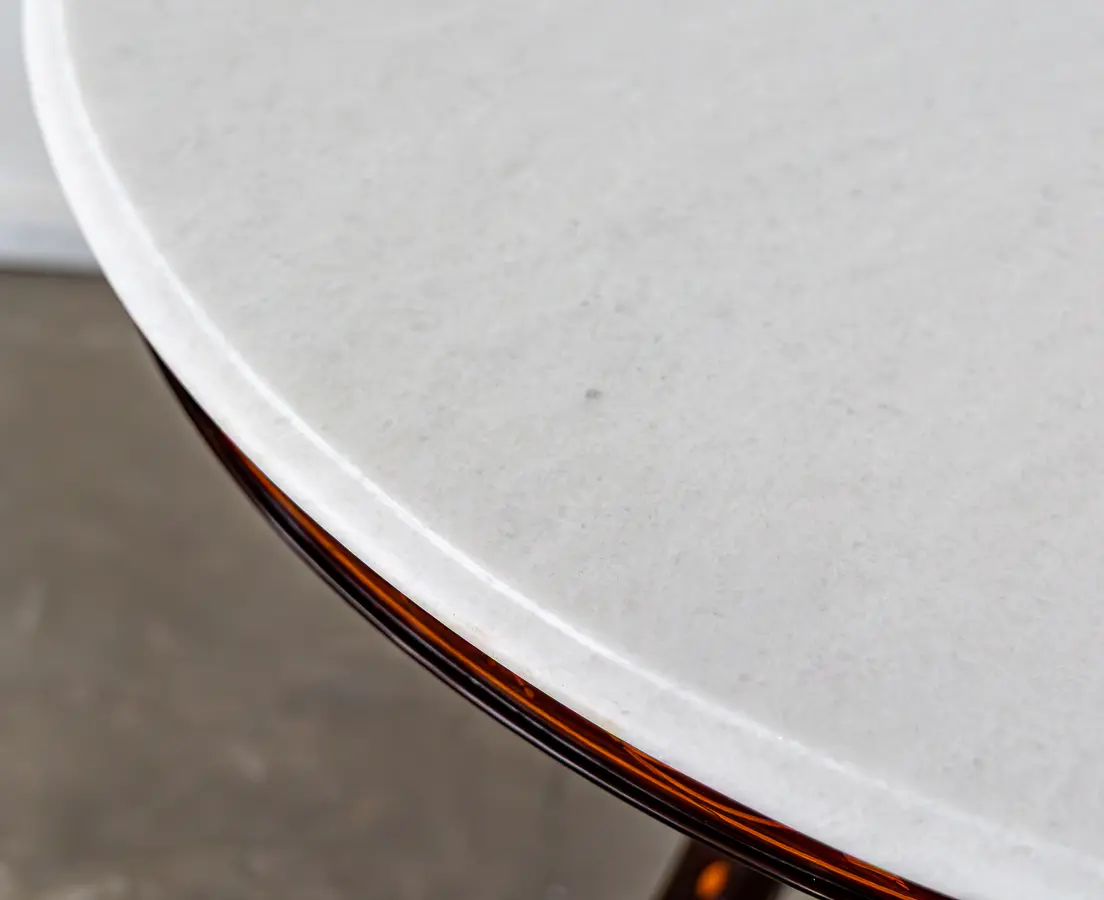 Rosewood Round Table with Cedar Inlay