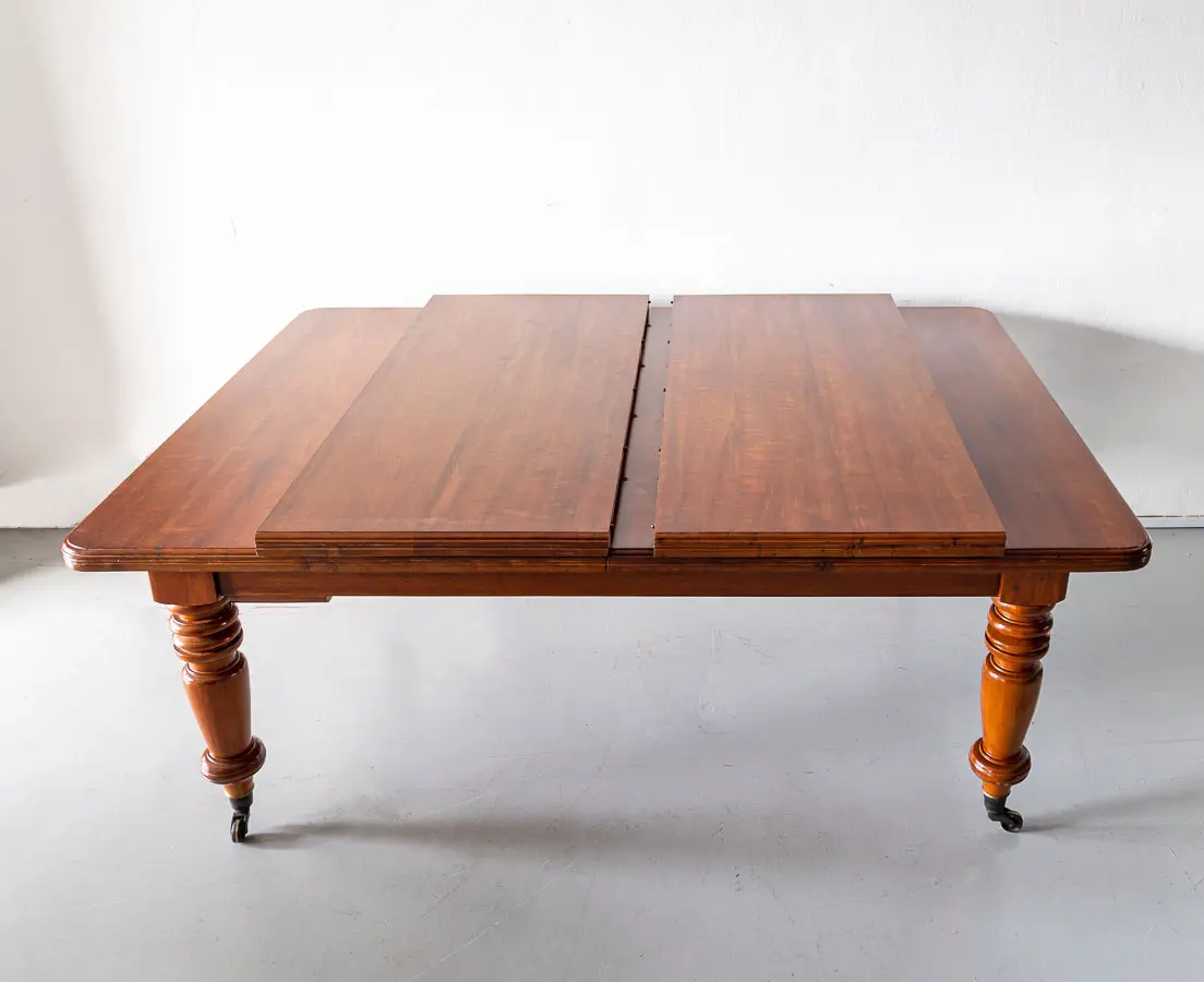 Antique Dining Tables - British Colonial Teakwood Extending Dining Table - The Past Perfect Collection Singapore