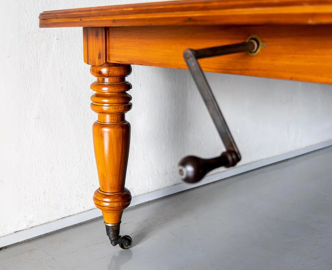 Antique Dining Tables - British Colonial Teakwood Extending Dining Table - The Past Perfect Collection Singapore