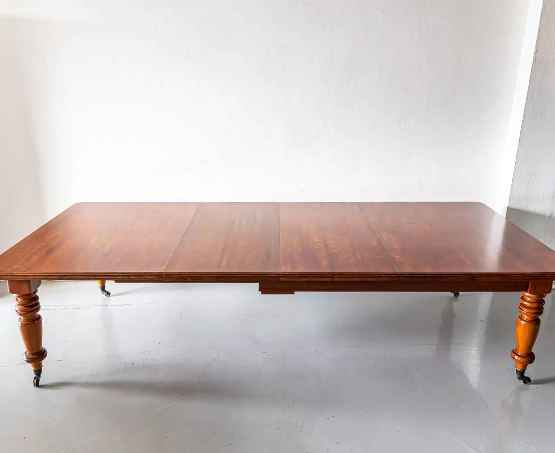 Antique Dining Tables - British Colonial Teakwood Extending Dining Table - The Past Perfect Collection Singapore