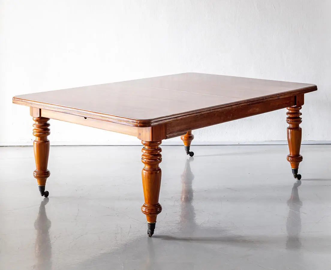 Antique Dining Tables - British Colonial Teakwood Extending Dining Table - The Past Perfect Collection Singapore