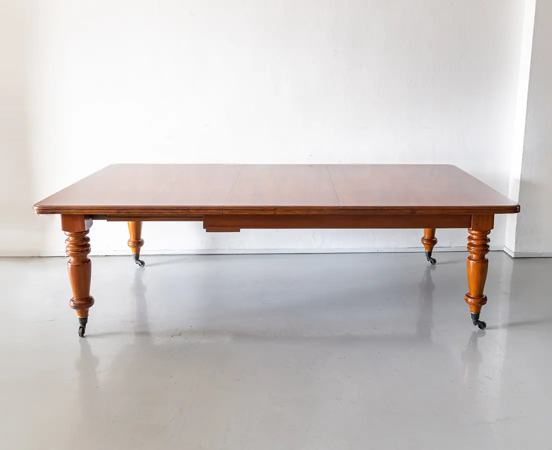 Antique Dining Tables - British Colonial Teakwood Extending Dining Table - The Past Perfect Collection Singapore