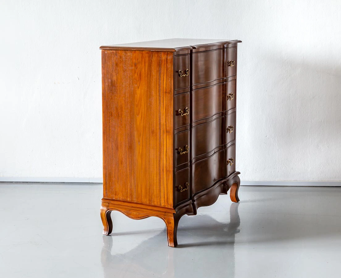 Anglo-Indian Serpentine Front Chest of Drawers l The Past Perfect Collection l Singapore