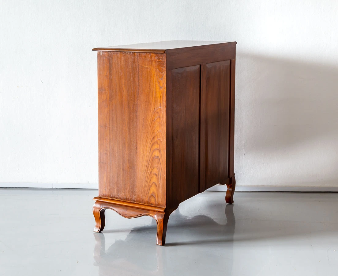 Anglo-Indian Serpentine Front Chest of Drawers l The Past Perfect Collection l Singapore