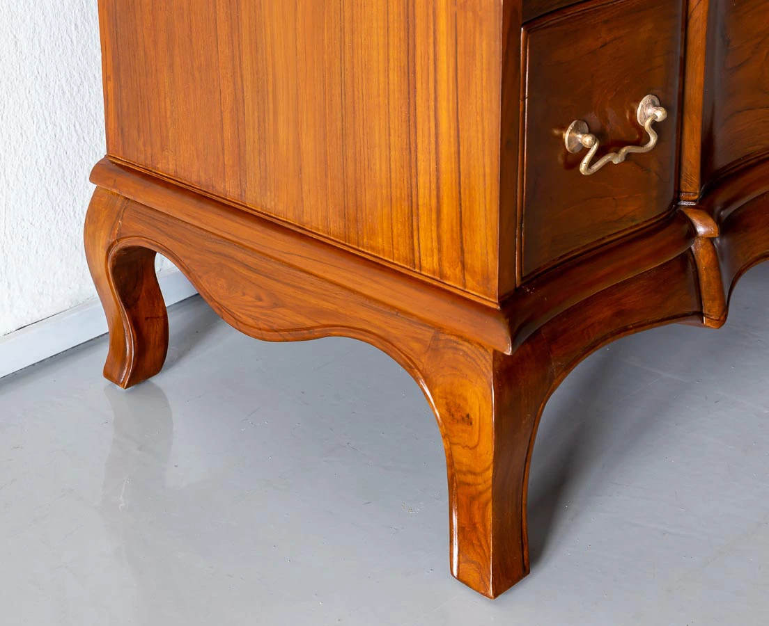 Anglo-Indian Serpentine Front Chest of Drawers l The Past Perfect Collection l Singapore