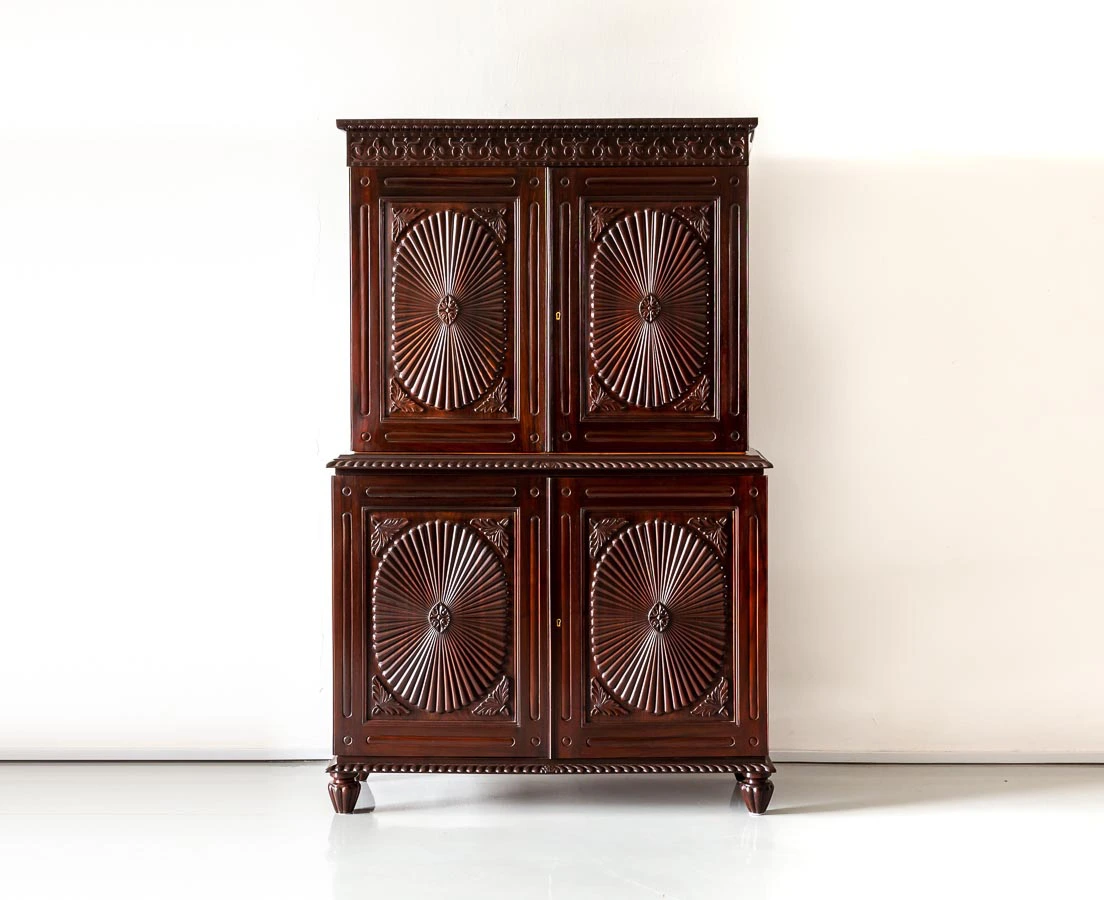 Anglo-Indian Rosewood Linen Press l The Past Perfect Collection l Singapore