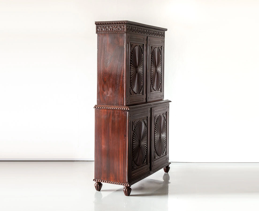 Anglo-Indian Rosewood Linen Press l The Past Perfect Collection l Singapore