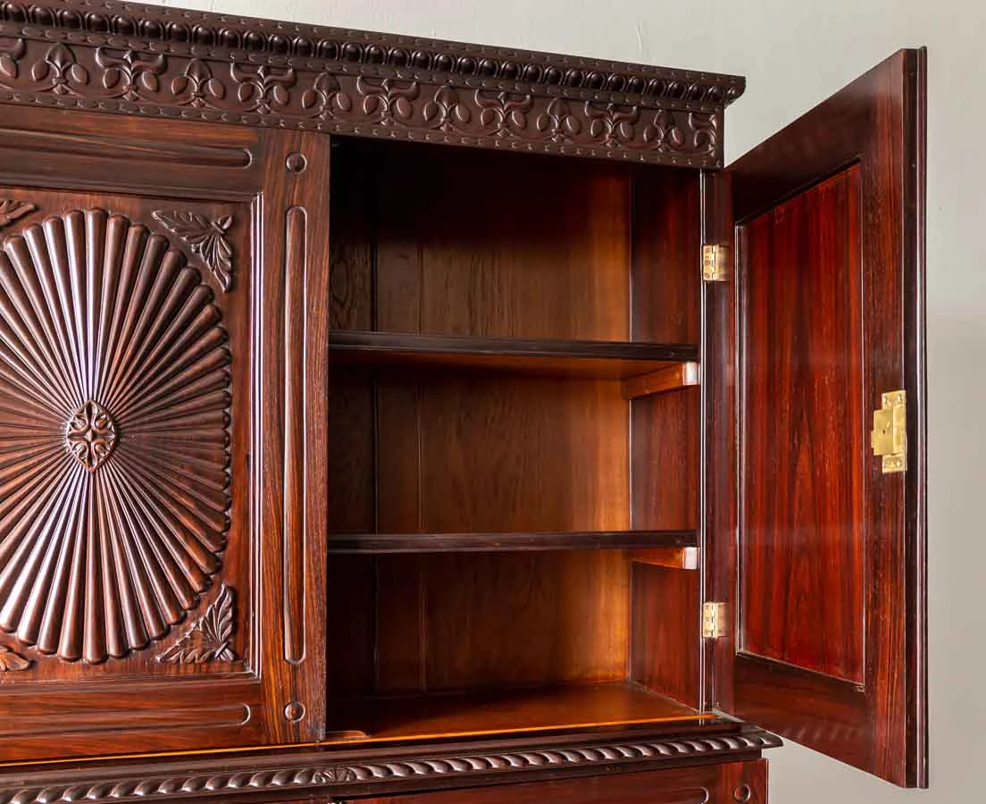 Anglo-Indian Rosewood Linen Press l The Past Perfect Collection l Singapore