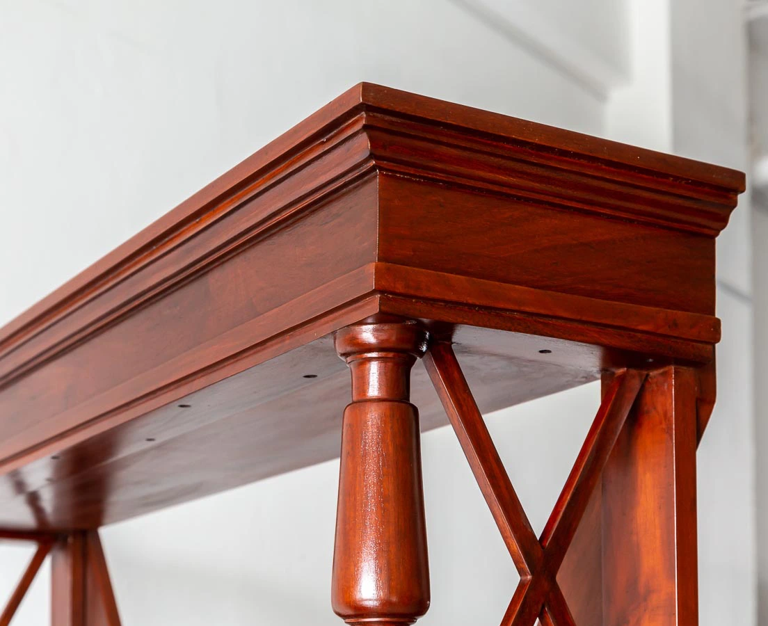 Pair of Mahogany Waterfall Bookcases l The Past Perfect Collection l Singapore