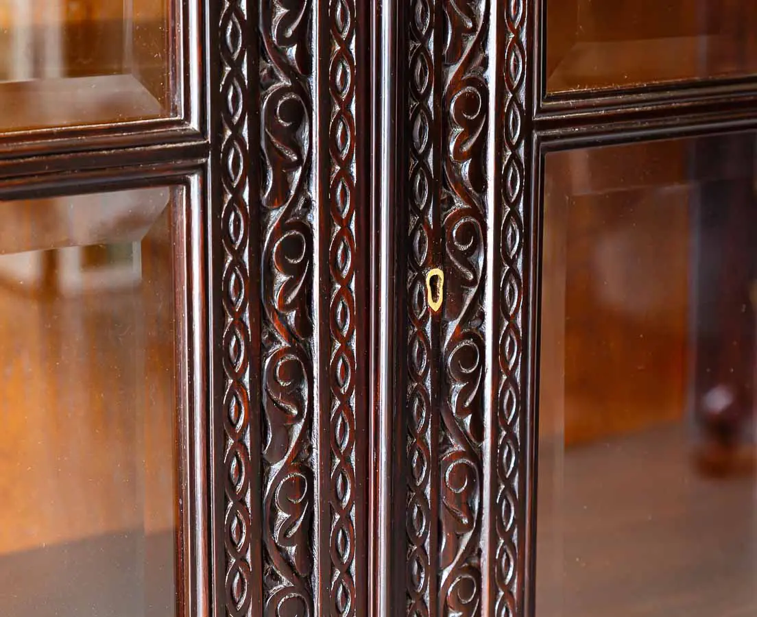 Antique Cupboards - British Colonial Rosewood Display Cabinet - The Past Perfect Collection - Singapore