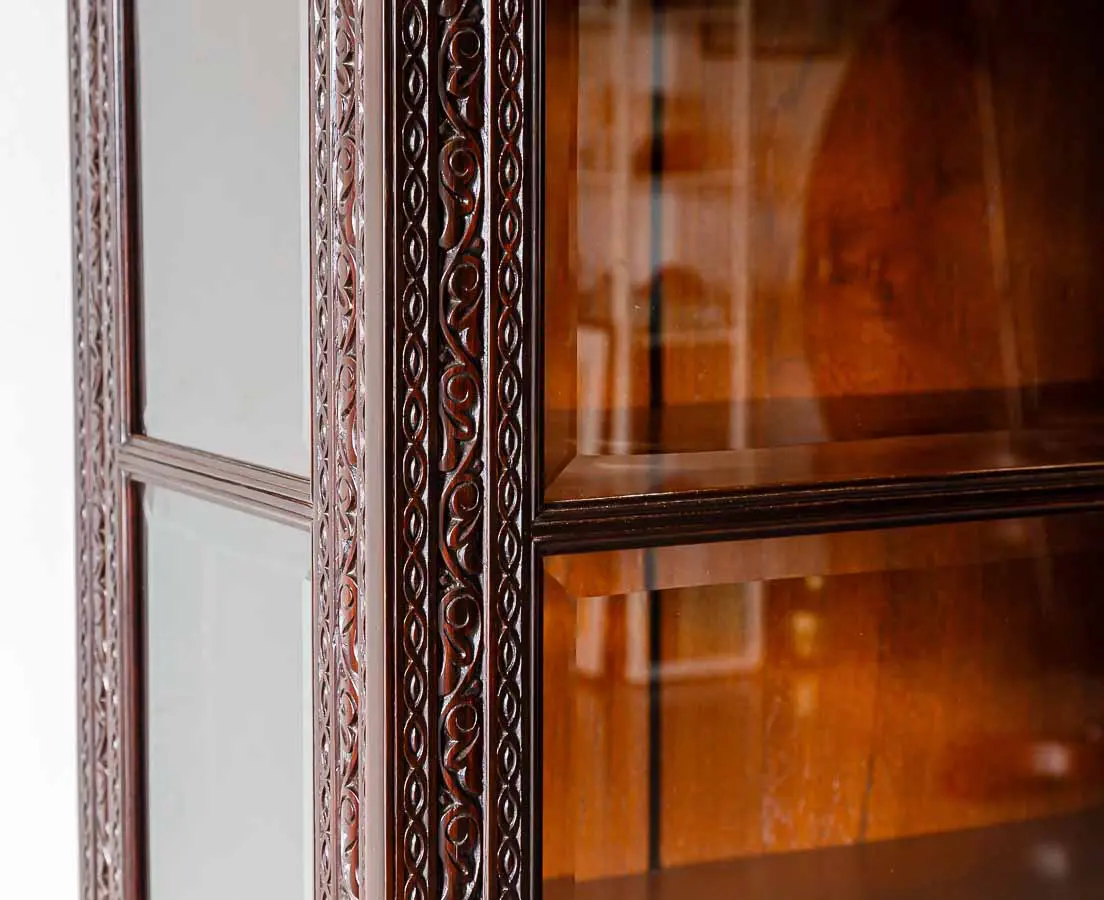 Antique Cupboards - British Colonial Rosewood Display Cabinet - The Past Perfect Collection - Singapore