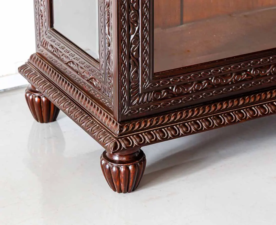 Antique Cupboards - British Colonial Rosewood Display Cabinet - The Past Perfect Collection - Singapore