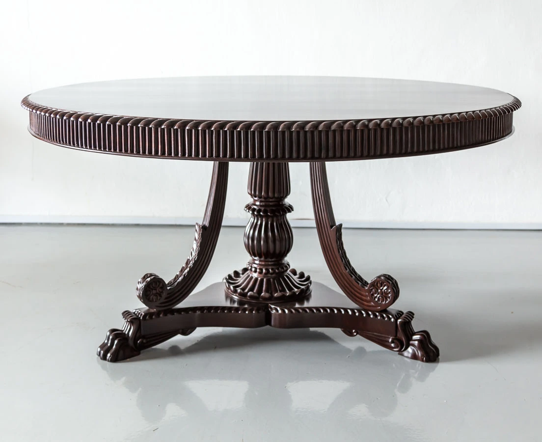 British Colonial Rosewood Round Table l The Past Perfect Collection l Singapore