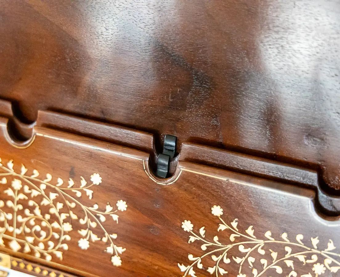 Rosewood Writing Box with Ivory Inlay