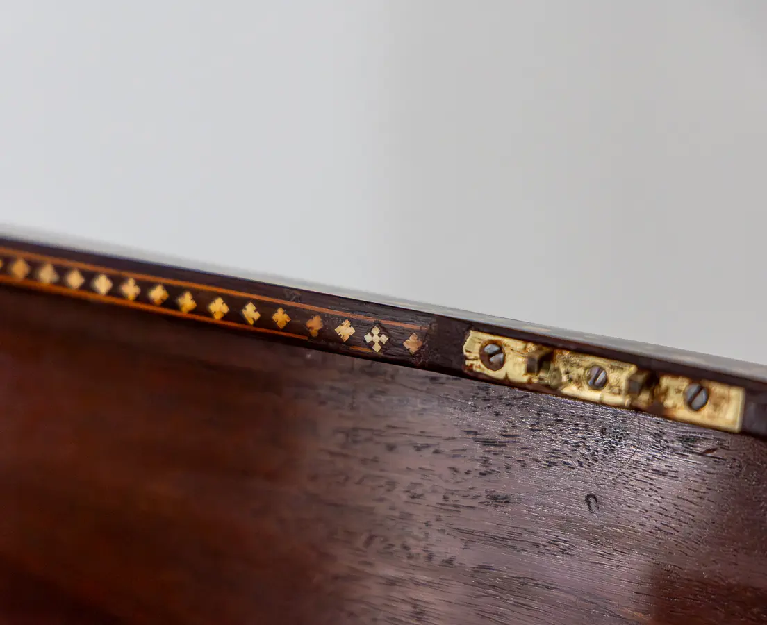 Rosewood Writing Box with Ivory Inlay