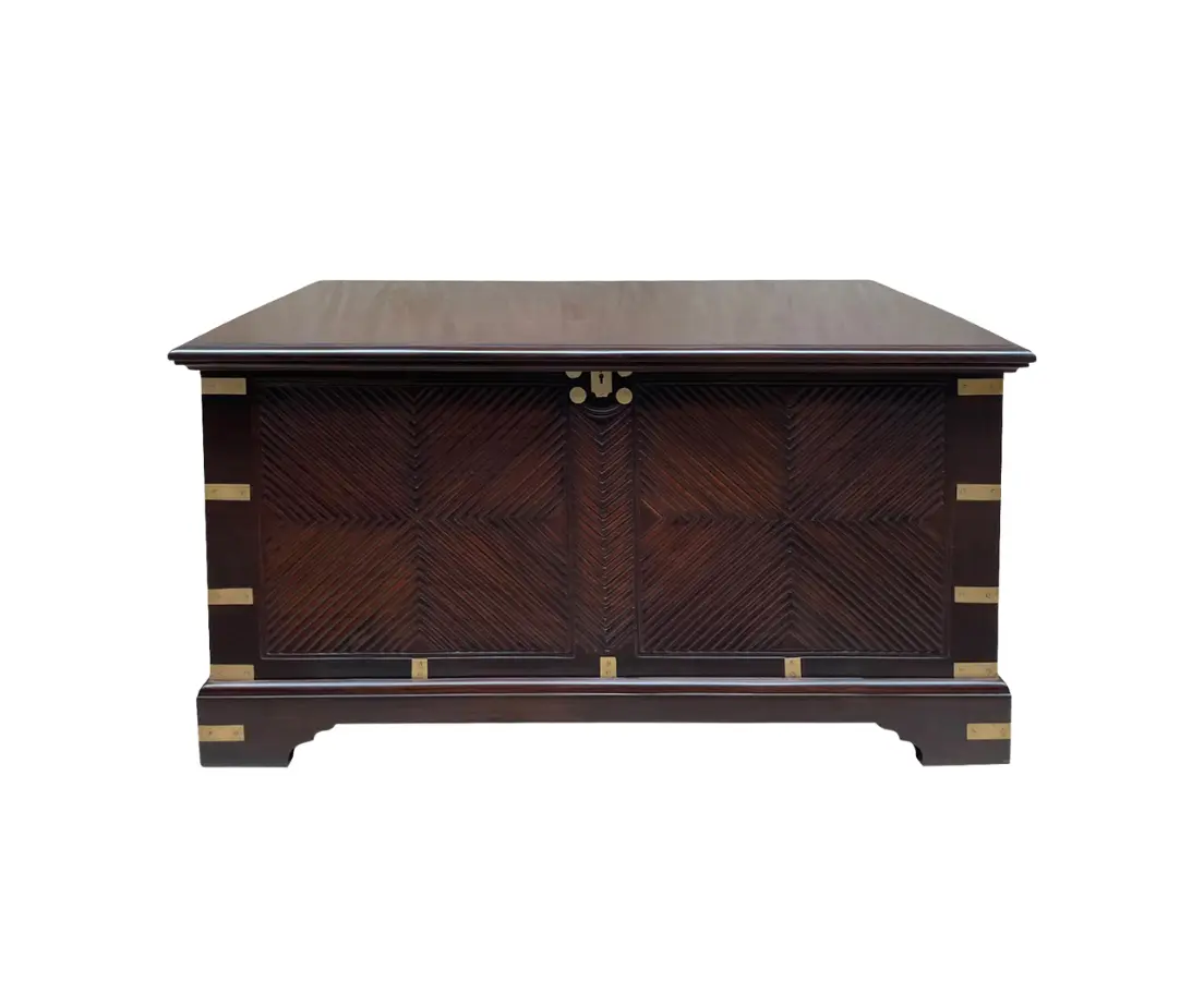 Portuguese Rosewood Chest with Double Compartment