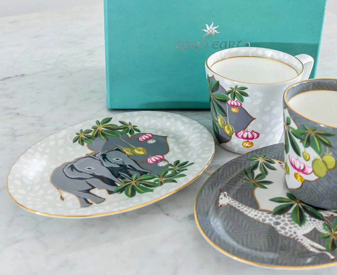 Savannah Cup & Platter - Good Earth - The Past Perfect Collection - Singapore
