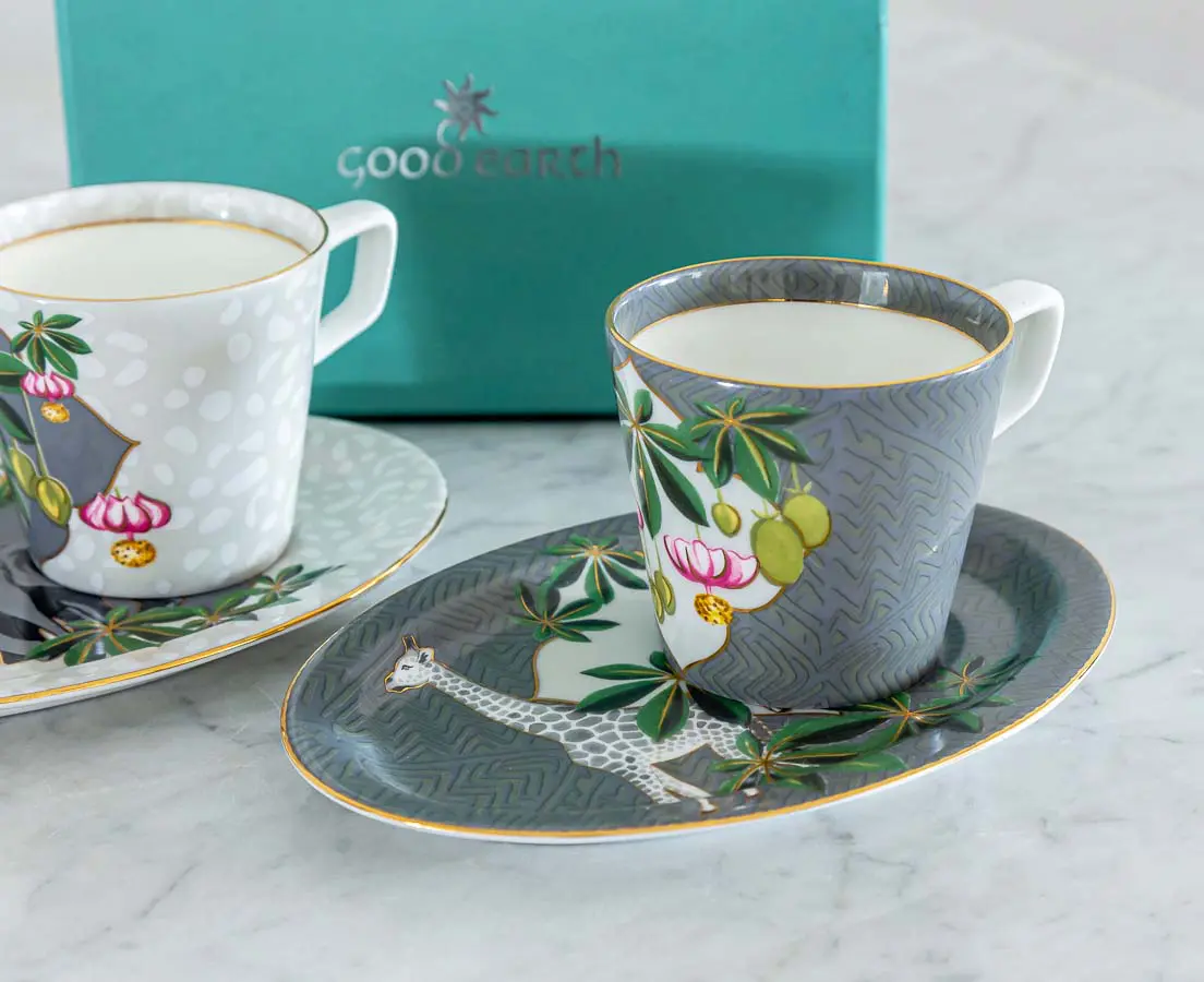 Savannah Cup & Platter - Good Earth - The Past Perfect Collection - Singapore