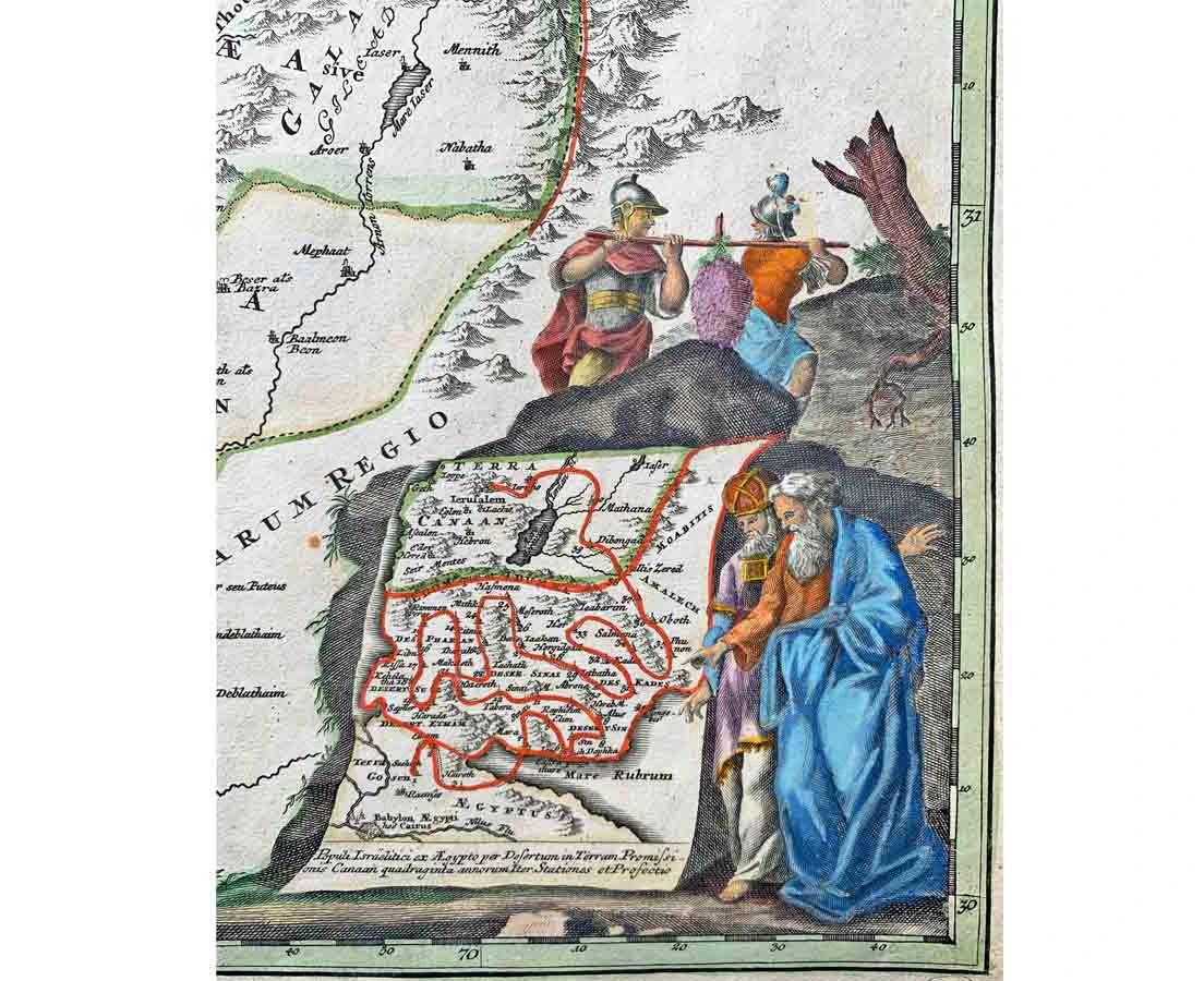 Antique Map Holy Land JB Homann 1707 l The Past Perfect Collection l Singapore