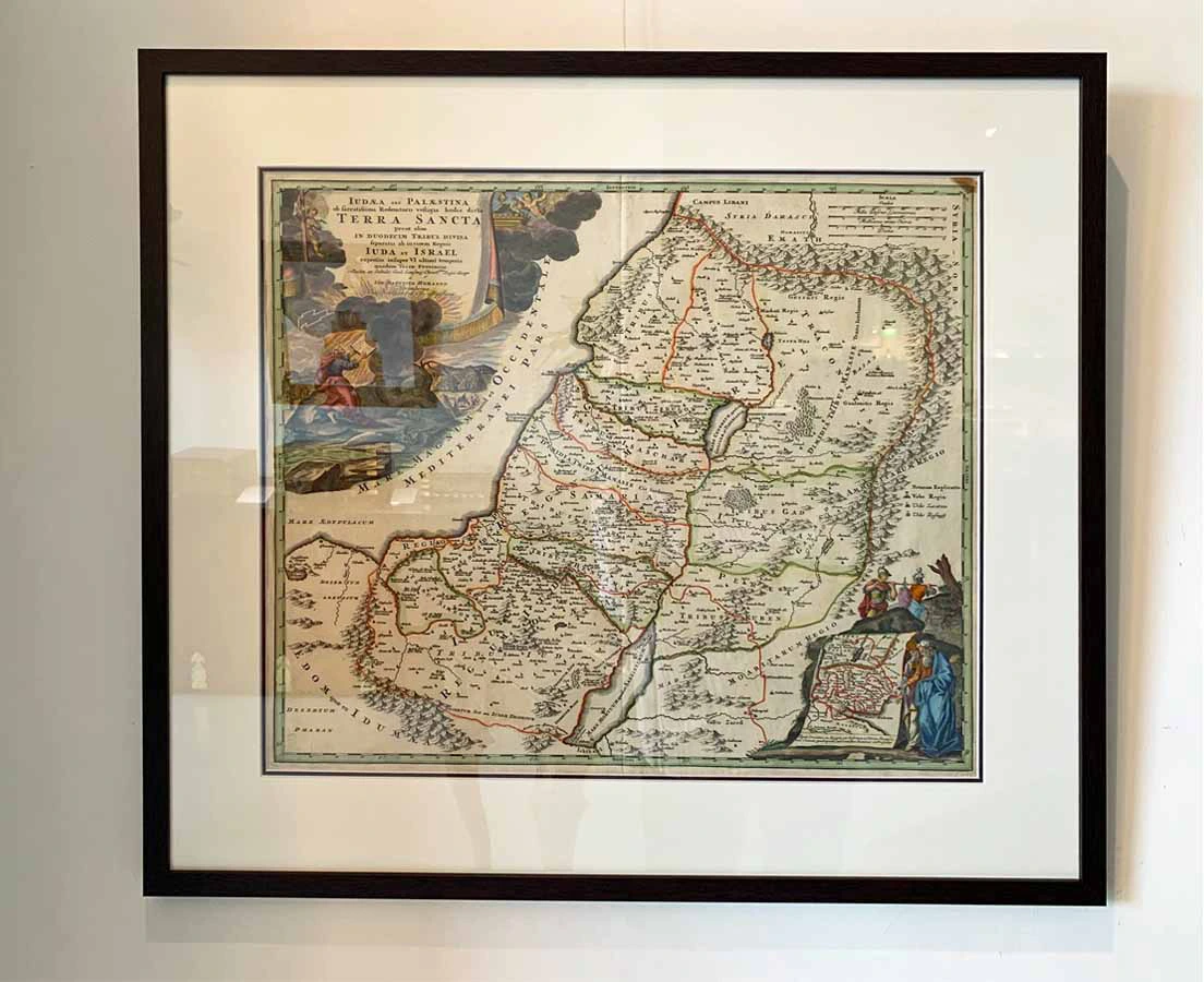 Antique Map Holy Land JB Homann 1707 l The Past Perfect Collection l Singapore