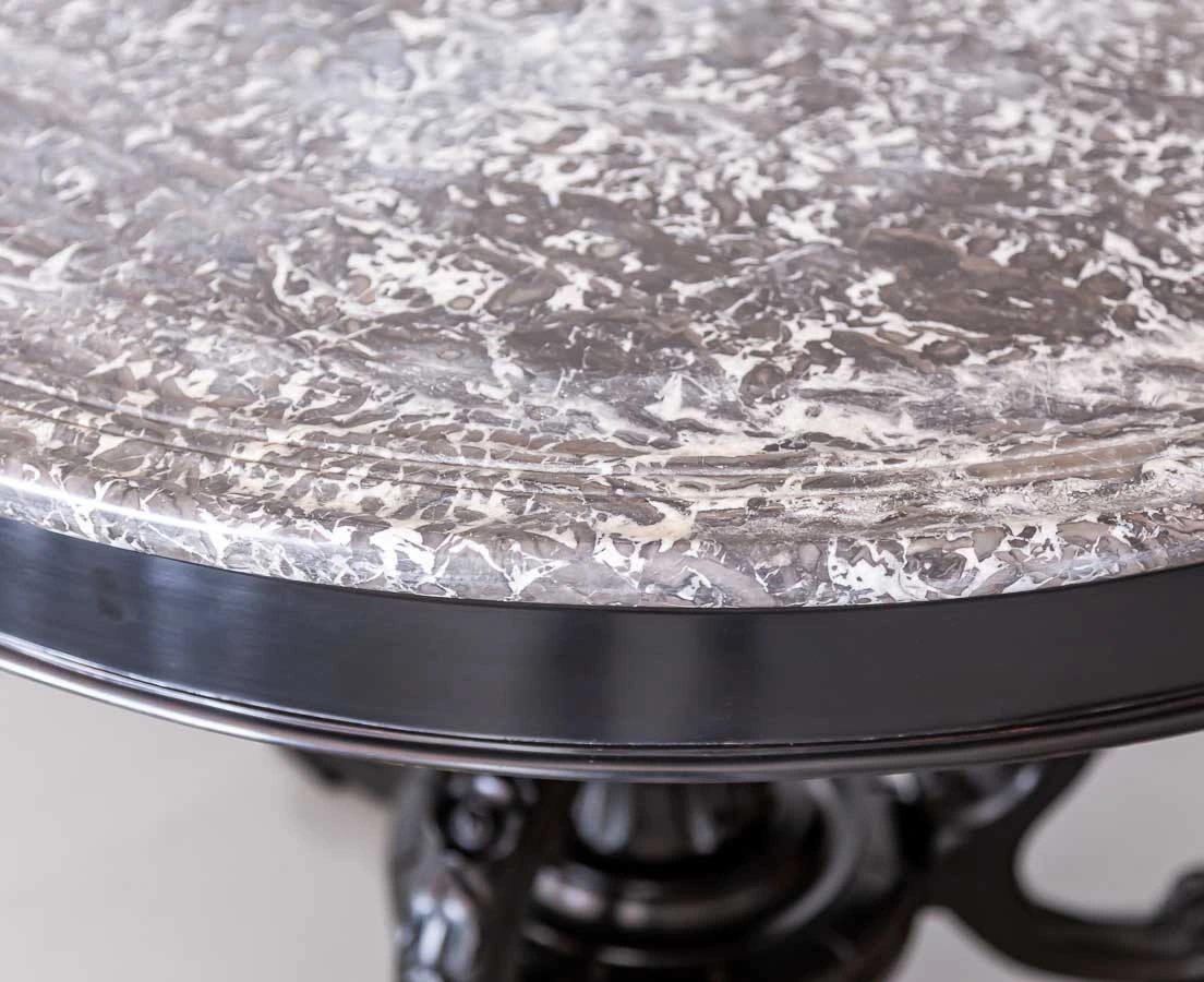 Antique British Colonial Ebony Centre Table l The Past Perfect Collection l Singapore TAB-457-3L