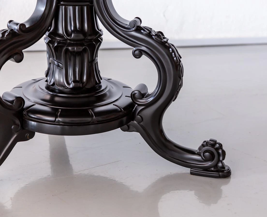 Antique British Colonial Ebony Centre Table l The Past Perfect Collection l Singapore TAB-457-4L
