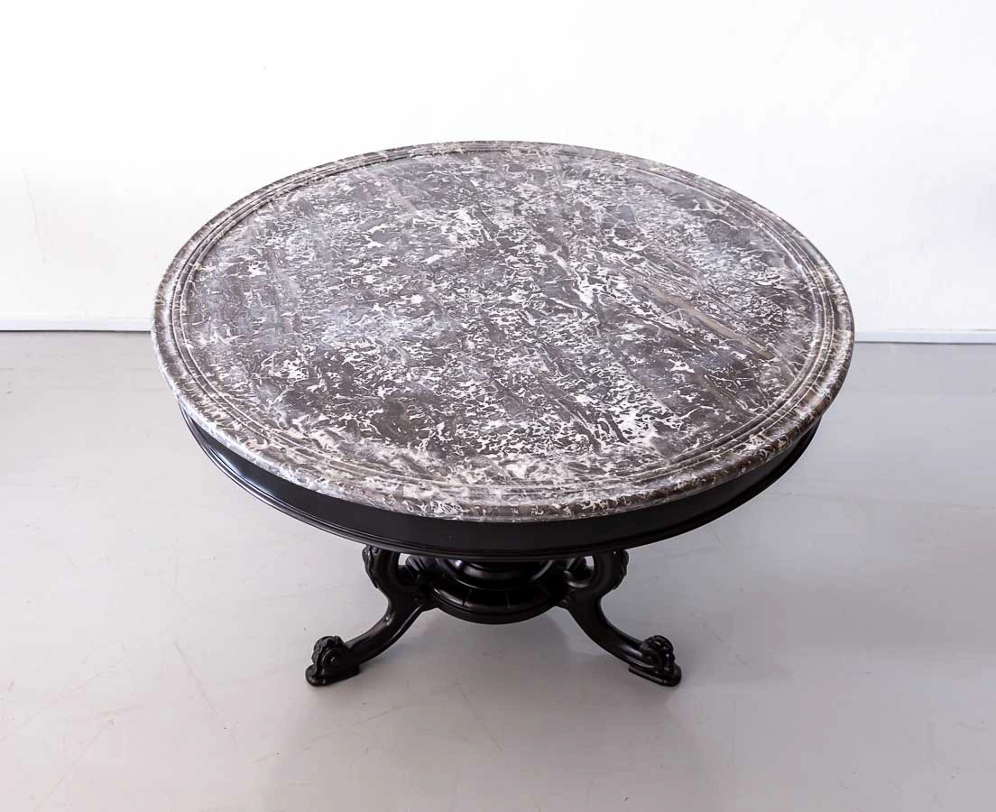 Antique British Colonial Ebony Centre Table l The Past Perfect Collection l Singapore TAB-457-6L