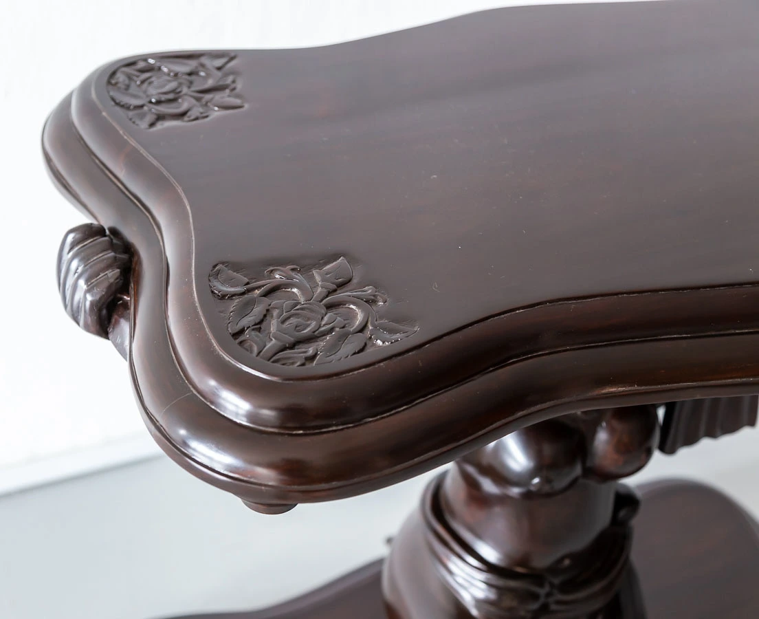 Antique British Colonial Rosewood Occasional Table l The Past Perfect Collection l Singapore TAB-453-9L
