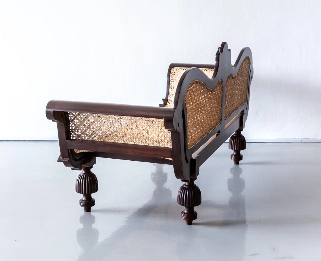 Antique British Colonial Rosewood Sofa lThe Past Perfect Collection l Singapore BSS-102 3L